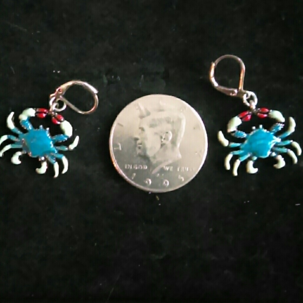 Cute Crab Summer Beach Earrings